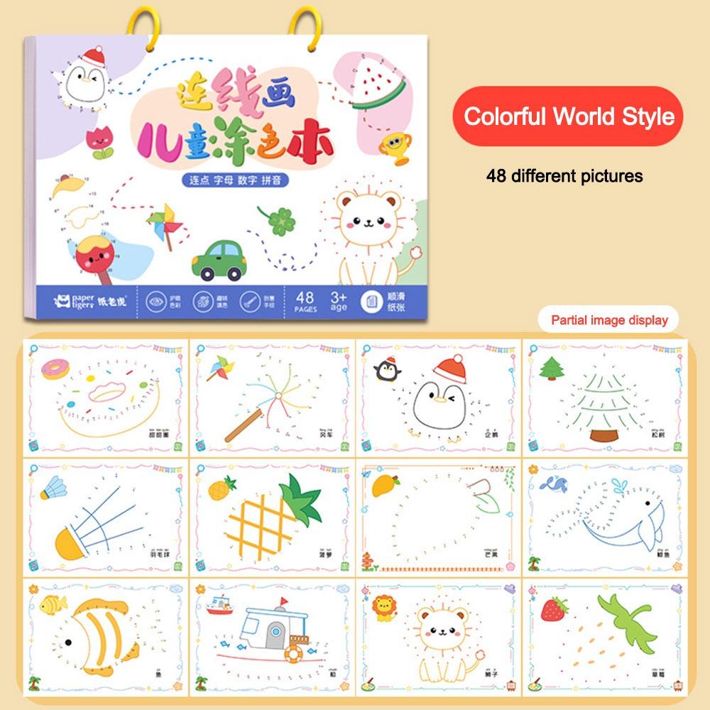 Книга для детской акварельной живописи с мультяшным узором, Портативная книга-раскраска для граффити, Подарки на день рождения/Рождество