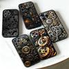 Стимпанк Шестеренка Механический КРУТОЙ Чехол Для Телефона Для iPhone 17,16,15,14,13,12,11,Pro,Max,Plus,E,Air,Mini Защитный Черный Чехол