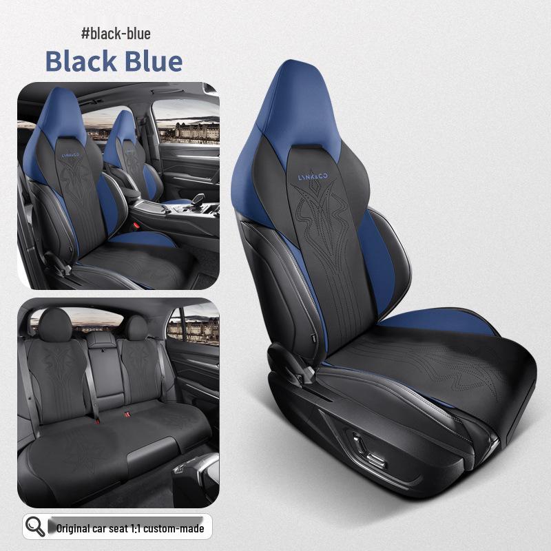 Lynk&Co 03 Suede Saddle Pad: Half-Wrapped Car Seat Cushion Cover