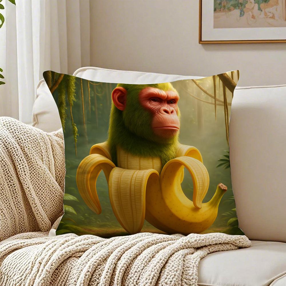 BBrainrot Abstract Animal Art Pillow Cushion Cover Pillowcase Antidustmite living Room Sofa Decor Cushion Room