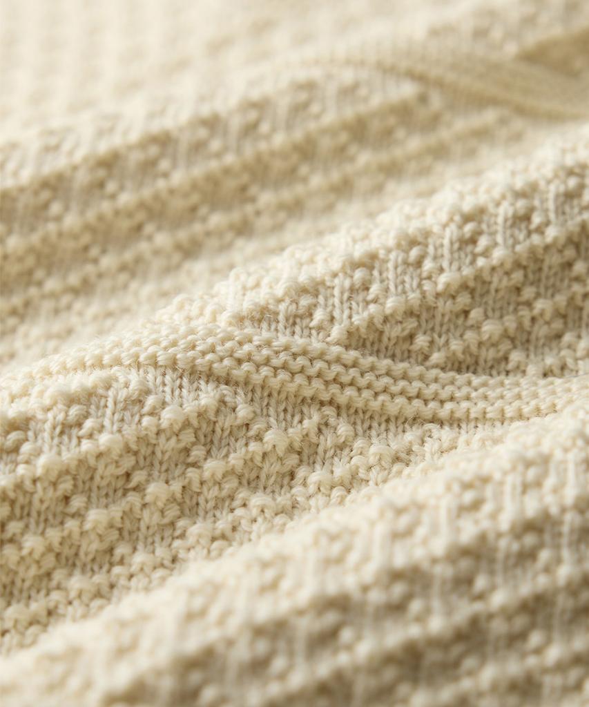Geonjiulleunseu Aran Half Button Sweater - Aran