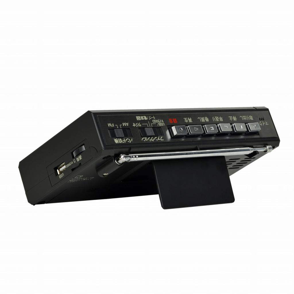 Монофонический кассетный радиоприемник с функцией записи WINTECH. Черный тюнер. Совместимость с сухими батареями. Адаптер переменного тока в комплекте. Совместимость с широкополосным FM-диапазоном.