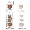 Practical Cotton Rope Hanging Fruit Baskets Handmade Simple 3 Tier Storage Bag Stylish Fruit Net Pocket for Home