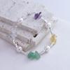Natural Crystal Gemstone Bracelet Irregular Energy Stone Beads Chips Jewelry Amethyst Aquamarine Wristband Bangles for Women Men One of Kind Bracelets