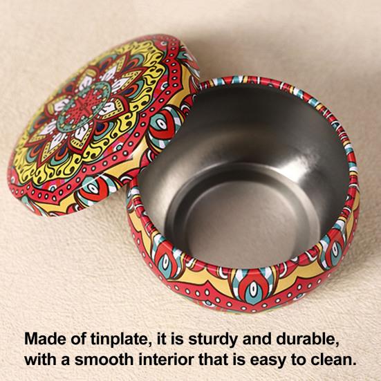 Yousheng Этнический Стиль Банка для Хранения Конфет Винтажная Жестяная Банка Многоцелевой Контейнер из Жести для Ювелирных Изделий Сахара Чайных Листьев Кухонная Канистра для Декора