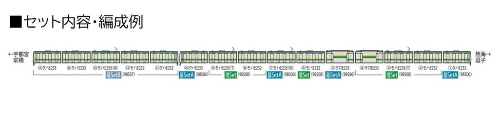 TOMIX N Gauge JR E233 3000 Series Basic Set A 98506 Модель поезда железной дороги 1/150