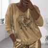 Women Casual Tops Round Neck Long Sleeve Regular Fit Sweatshirt Sequins Eyes Decor Sweatshirt Hot Stamping Print Pullover Tops