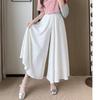 White Ice Silk Skirt Pants for Women In Spring and Summer Thin New High Waist Loose Drape and Casual Yamamoto Skirt Pants