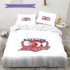 Sydney Roosters Heart Bedding Quilt Set Quilt Cover Pillowcase Home Decoration Birthday Gift (1 * duvet cover + 2 * pillowcase, without core)