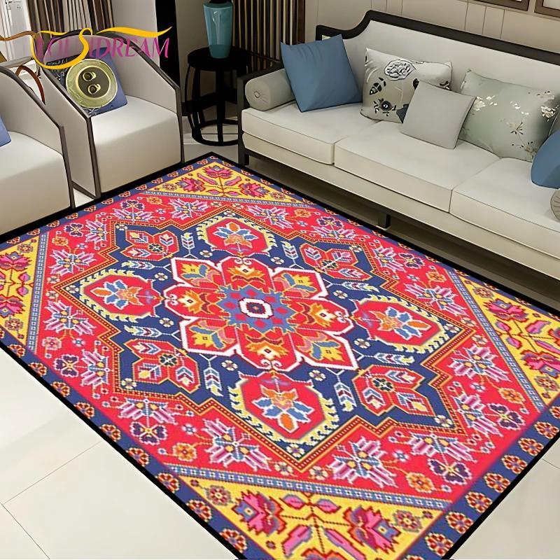 Винтажный персидский ковер для гостиной, спальни, богемный, турецкий, марокканский, этнические ковры, противоскользящий, мандала, геометрический, придверный коврик, коврик-постер