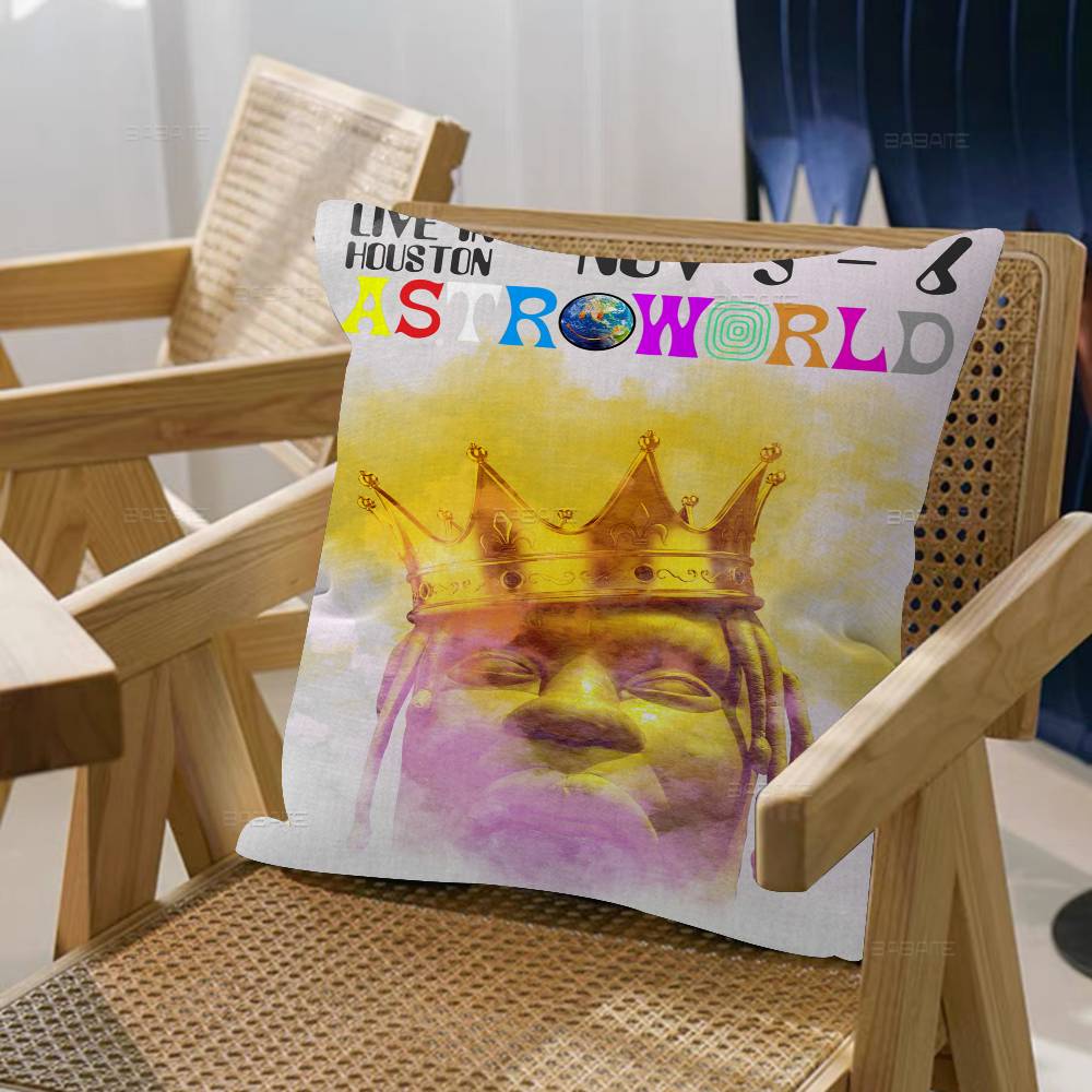 Трэвис Скотт Astroworld 45*45см Наволочка Декоративная Наволочка для Подушки Домашняя Наволочка для Подушки на Диван
