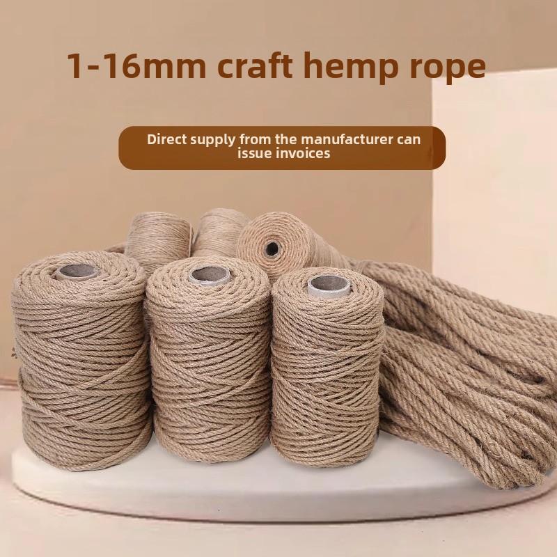Handmade Retro Eco-Friendly Hemp Rope Thick and Thin Braided Cat Scratching Decorative DIY Bundled Toy Home Decor