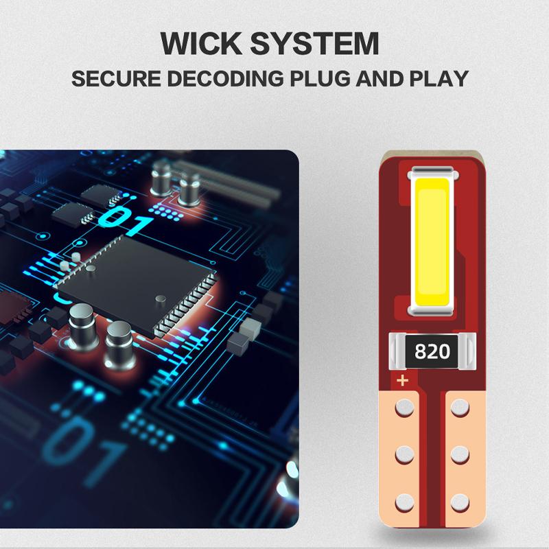 10 шт. T5 2SMD светодиодная лампа W3W W1.2W Led Canbus для кондиционера кнопка подсветка приборная панель светодиодный предупреждающий индикатор