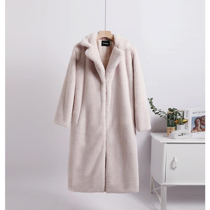 Зимнее женское пальто, свободное пальто средней длины, женское пальто с воротником для волос