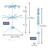 IRIS OHYAMA Parasol Clothes Dryer with Hanging Clothesline, 2 Tiers, Blue, WSP132R