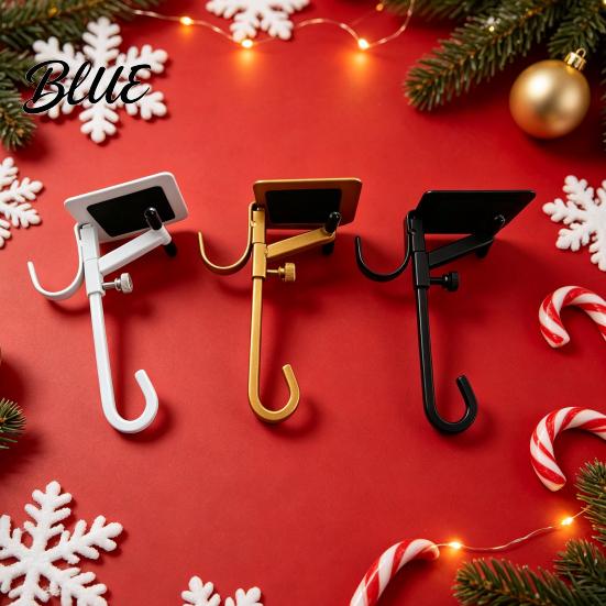 Sturdy Christmas Hanger Garland Stocking Hanger, Adjustable No Drilling Hook, Over The Door Heavy Duty Metal Wreath Holder for Fireplace Decor