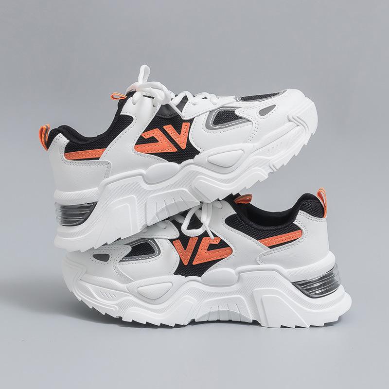 Весенние новые спортивные женские кроссовки с двойной сеткой, повседневные кроссовки на платформе для бега, универсальные дышащие сетчатые кроссовки для папы, в наличии