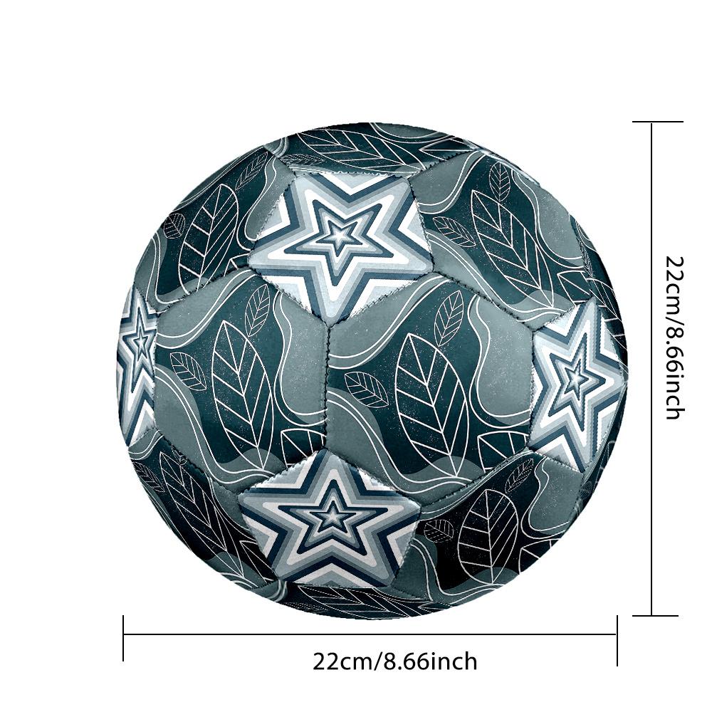1PC Abstract Leaf Patterns Starburst Soccer Ball Size 5 Football Machine Sewn Indoor/Outdoor Universal Football A37