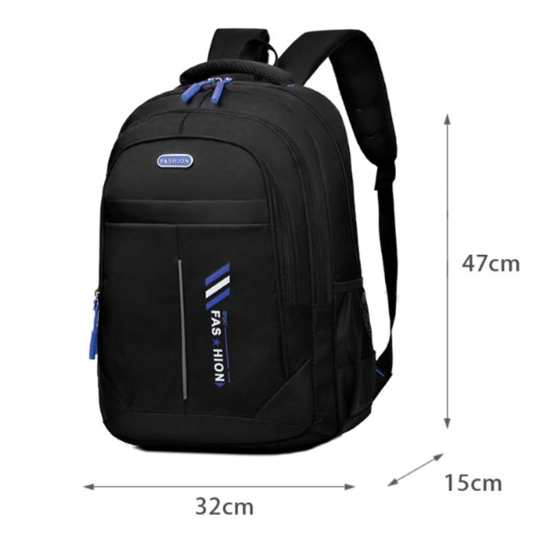 Новый мужской черный рюкзак большой емкости модный простой пригородный студенческий школьный рюкзак для отдыха и путешествий компьютерный рюкзак подходит для школы