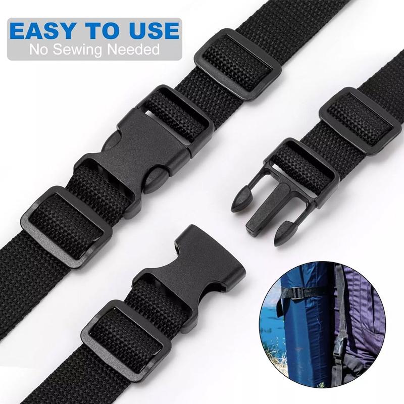1 комплект 10 метров боковые сумки для самостоятельного рюкзака черный пластиковый нейлоновый ремень пряжка клипса
