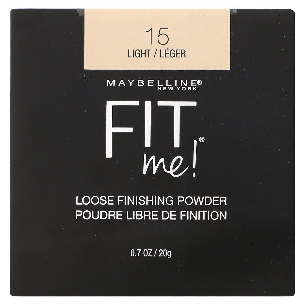 Maybelline Fit me, рассыпчатая финишная пудра, 15 светлых оттенков, 0,7 унции (20g)