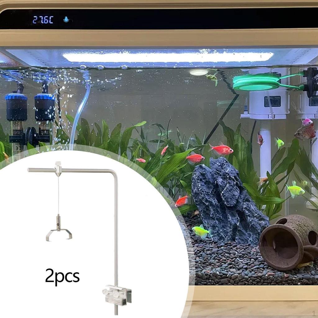 Tank Lamp Holder Aquarium Bracket Easy Installation, Aluminum Alloy Sturdy Light Riser Stand,