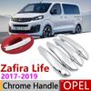 Для Opel Zafira Life 2017 2018 Роскошные Хромированные Накладки на Внешние Дверные Ручки Автомобильные Аксессуары Наклейки Отделка 4 Двери