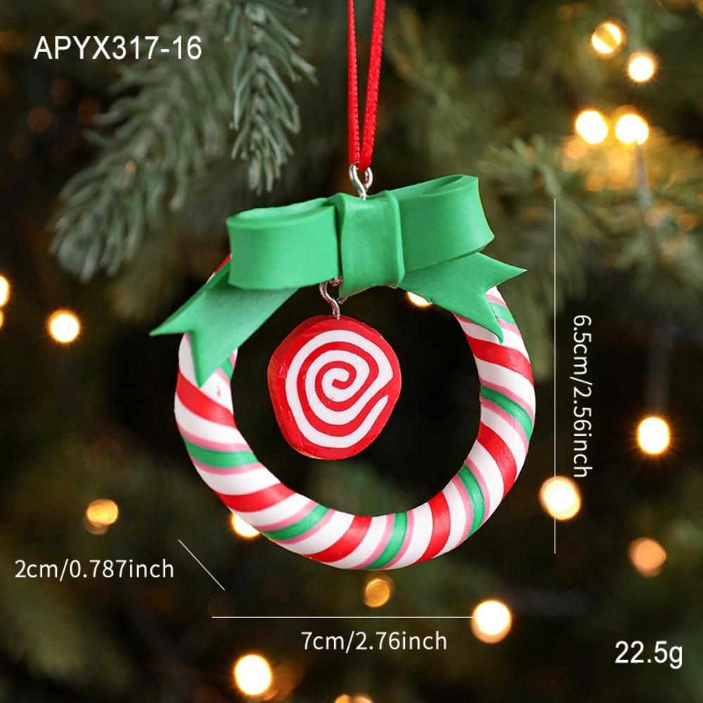 Hanging Fake Candy Pendant Rainbow Design Xmas Tree Hanging Decor Christmas Party Decor