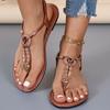 2025 Foreign Trade Explosion Women Wear Simple Large Size Fashion Toe Sandals Women's New European and American Sandals Women