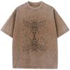 Bee Totem Printed Men's Short-Sleeved T-shirt 230 Grams Of High-Quality Washed Old Tshirt Vintage Colored Mens T-shirts