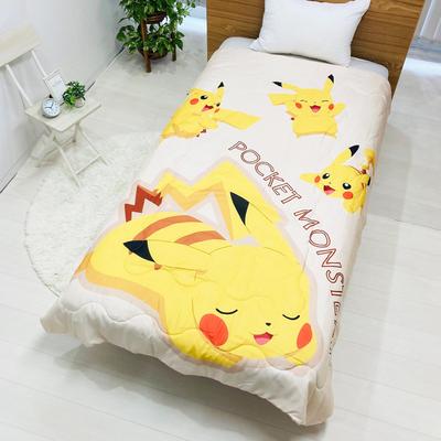 MORIPiLO Skin Summer Pokemon Pikachu для детей и мягкие товары с персонажами Pokemon 4621401 Одеяло, односпальное, желтое, 140x190 см, для взрослых, моющееся,
