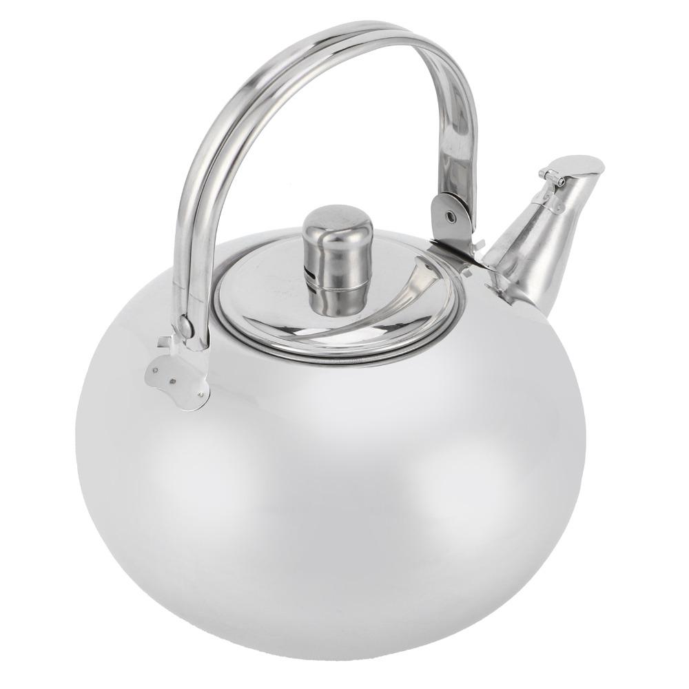 20cm/7.9in Stainless Steel Teapot Removable Infuser Water Kettle Loose Leaf Teapot Kitchen