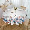 Весенние цветы бабочка ретро круглый стол скатерть фестиваль столовая водонепроницаемая скатерть покрытие стола для свадебной вечеринки декор