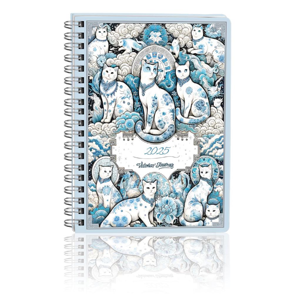 Спиральная твердая обложка Ежедневная повестка дня на 2025 год A5