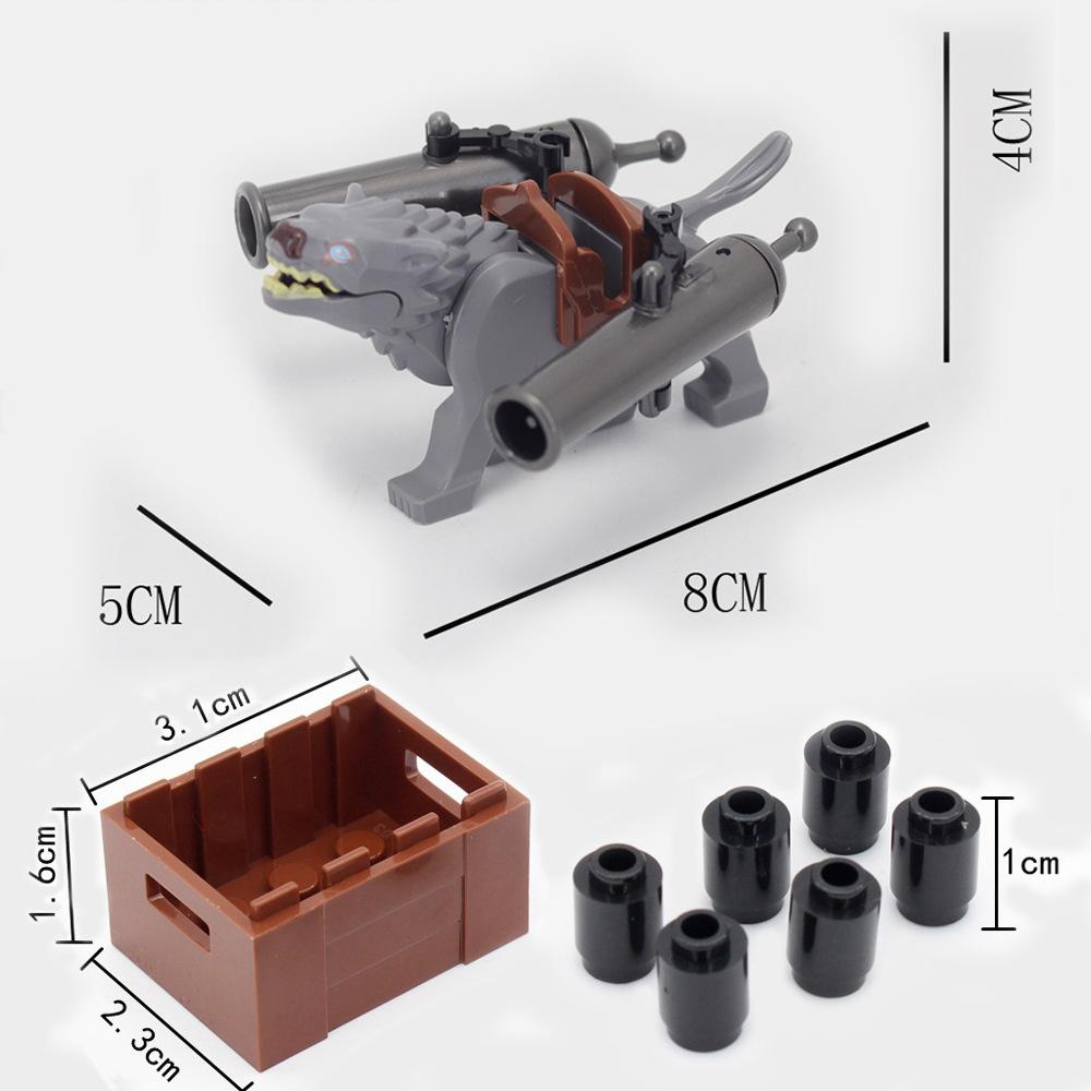 Средневековая военная пушка, маленькая фигурка солдата, строительный блок, пиратский корабль, артиллерийская сцена, украшение, игрушка
