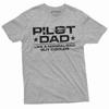 Men's Pilot Dad T-shirt Cool Pilot Dad Father's Day Father Daddy Gift Tee Shirt