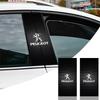 Car Emblem Center Pillar Sticker Auto Door Decorative Stickers For Peugeot 206 207 208 306 307 308 406 407 408 508 106 107 2008