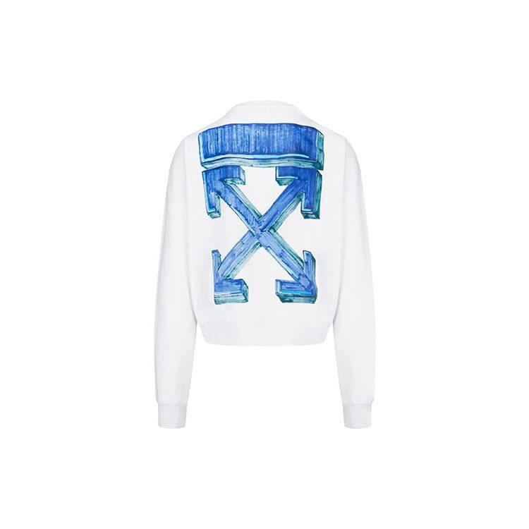 OFF WHITE Свободный крой Стрелки-маркеры Свитшот с круглым вырезом OMBA035E20FLE0020145