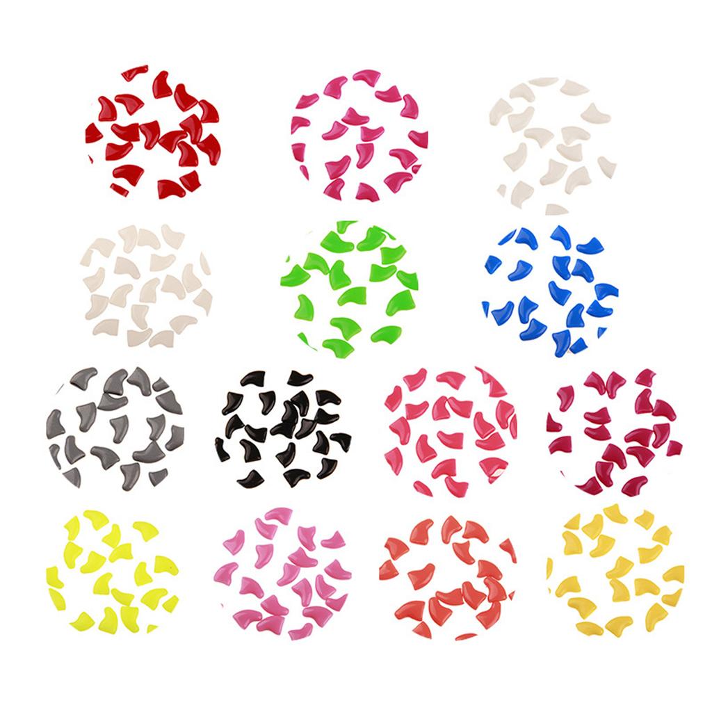 Силиконовые мягкие колпачки для когтей кошек, защита для когтей питомца, с бесплатным клеем и аппликатором для котят, 20 шт./лот