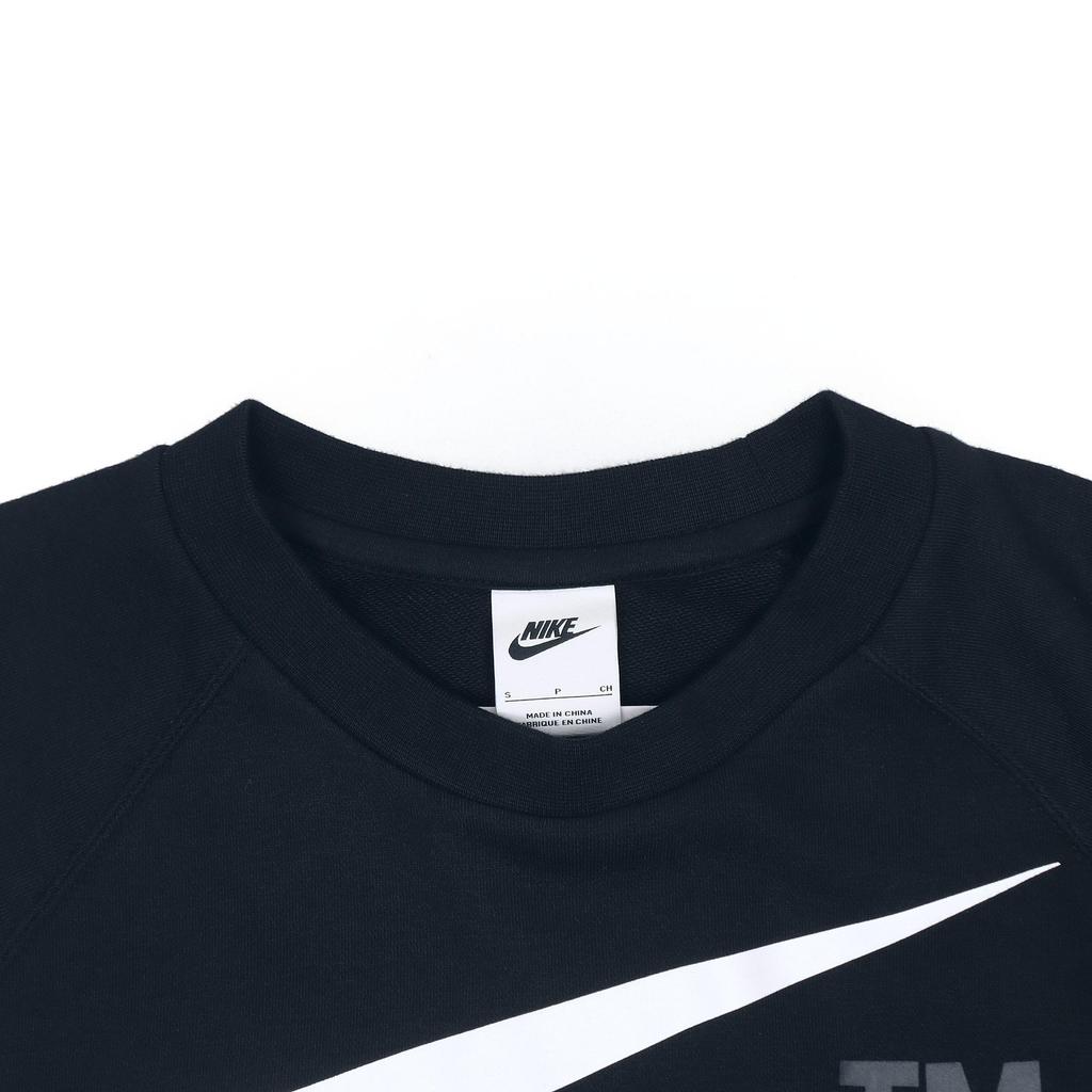 Nike Вязаный свитер с круглым вырезом и логотипом Swoosh, мужской свитшот, черный DD6097-010