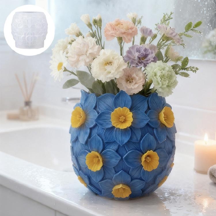 Силиконовая форма для поделок с дизайном нарцисса для DIY-проектов: изготовление украшений из смолы, органайзеров, цветочных горшков, декора для дома