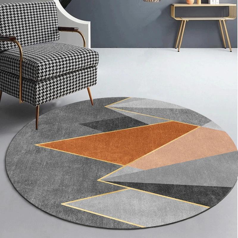 Round Carpet – Modern Large Area Rug for Living Room, Bedroom Bedside Decor, Simple Lounge Floor Mat