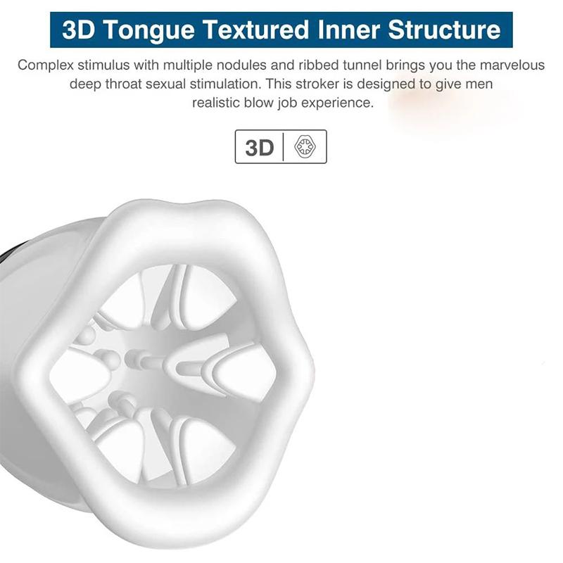 Male Masturbator Oral Sex Trainer Vibrator Sex Toys for Men Vagina Real Pussy Adult Delay Automatic Climax Glans Stimulate Man