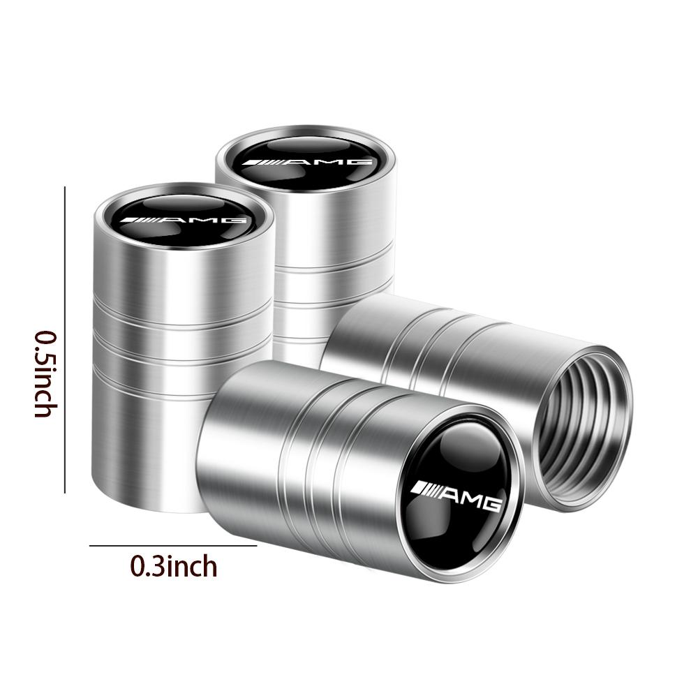 4Pcs Metal Wheel Tire Valve Caps for Mercedes Benz AMG W108 W124 W126 W140 W168 W169 W176 W177 W190 W201 W202 - Automotive Acces