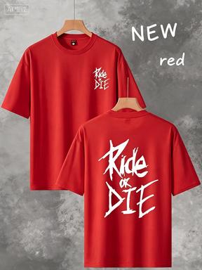 Принт с надписью Ride Or Die для велосипеда 2026 Мужская Новая Летняя Фирменная Хлопковая Высококачественная Обычная Футболка с коротким рукавом Однотонная Повседневные Топы