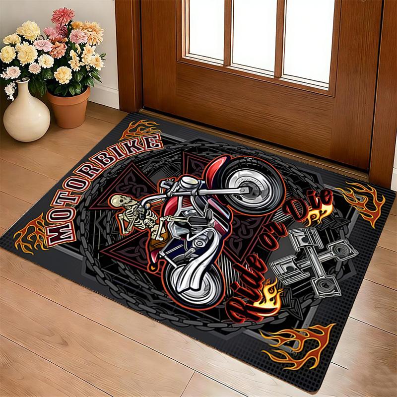 Motorbike Ride Living Room Nonslip Area Rug Soft Carpet For Bedroom Game Playroom Sofa Office Home Decor Doormat Christmas Gift C930111