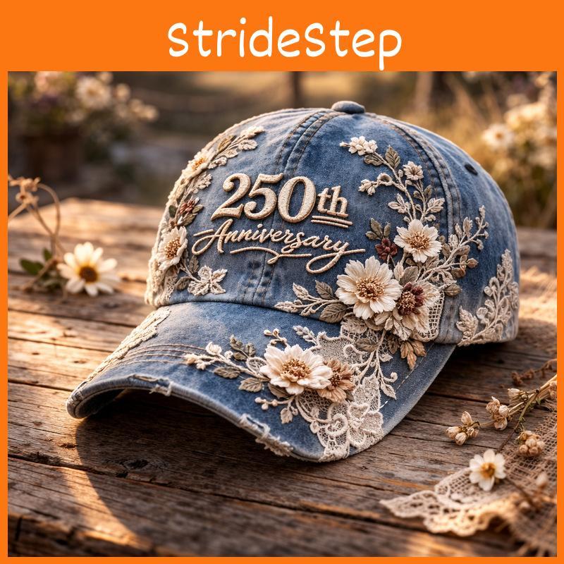 250th Anniversary 3d Printed Baseball Cap With Curved Brim For Casual Wear