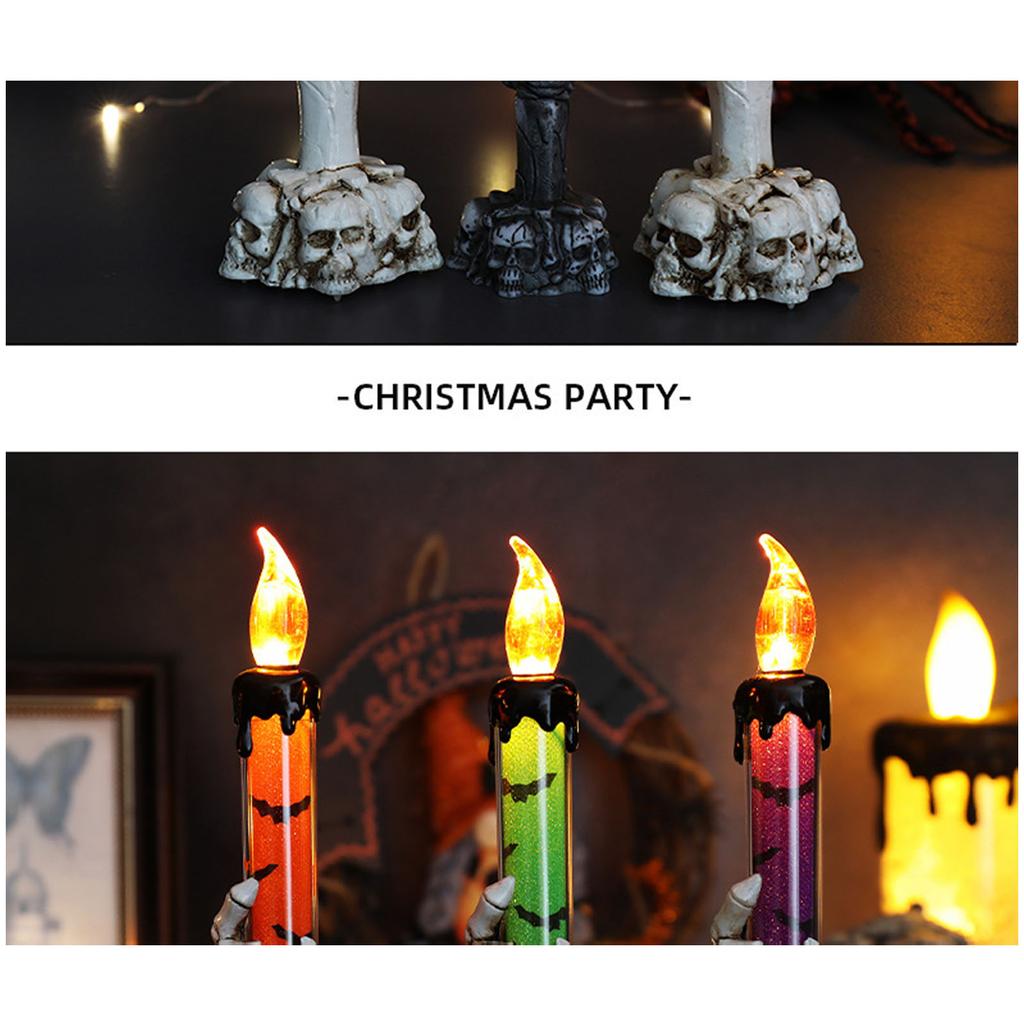 Halloween Hand Electronic Candle LED Light for Home Party Decoration Safe Indoor Battery Operated