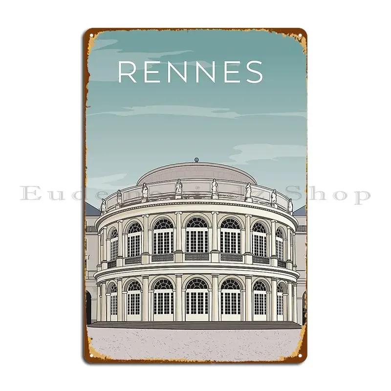 Rennes France Metal Signs Mural Pub Printing Custom Wall Decor Tin Sign Poster