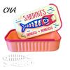 Cute Desk Storage Sardines Jewelry Box with Fishbone Partitions, Compact Mini Travel for Rings Case, Earrings Necklaces Container Women Portable